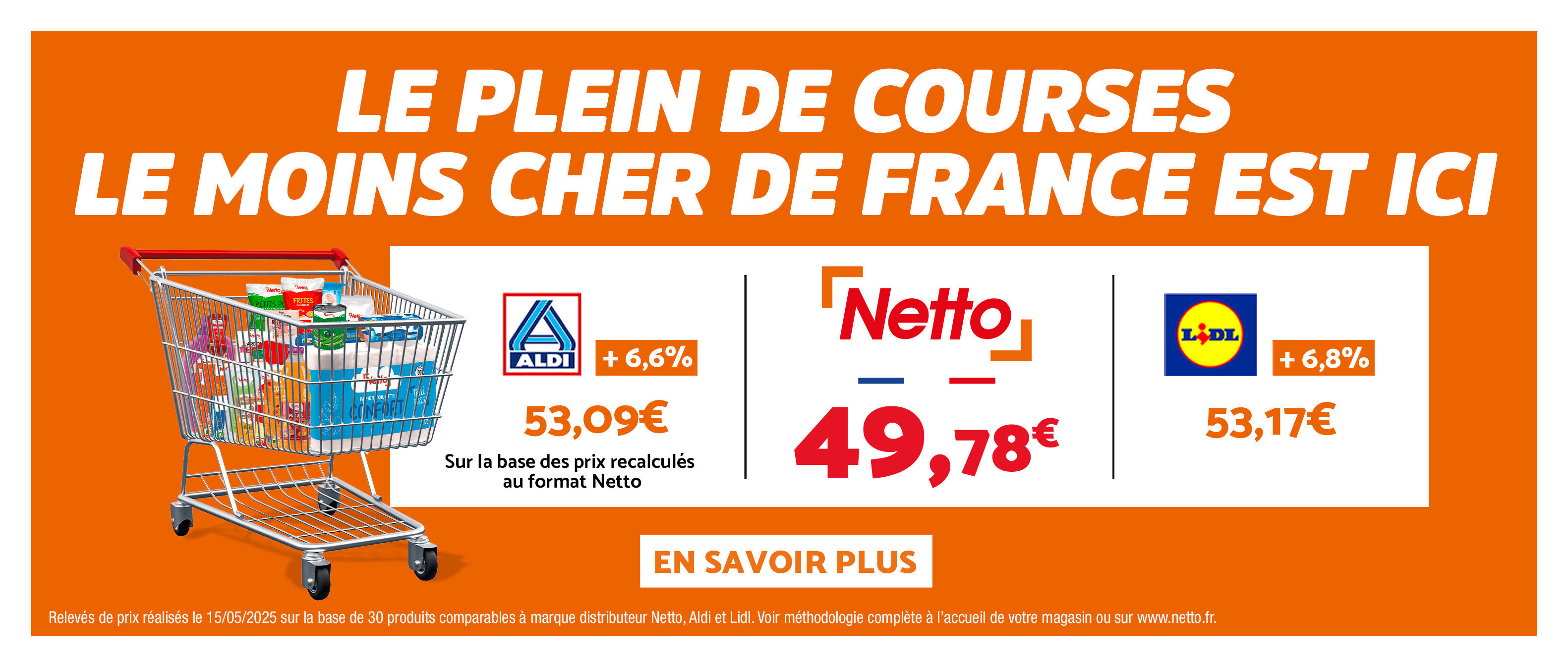 opération plein de course chez Netto