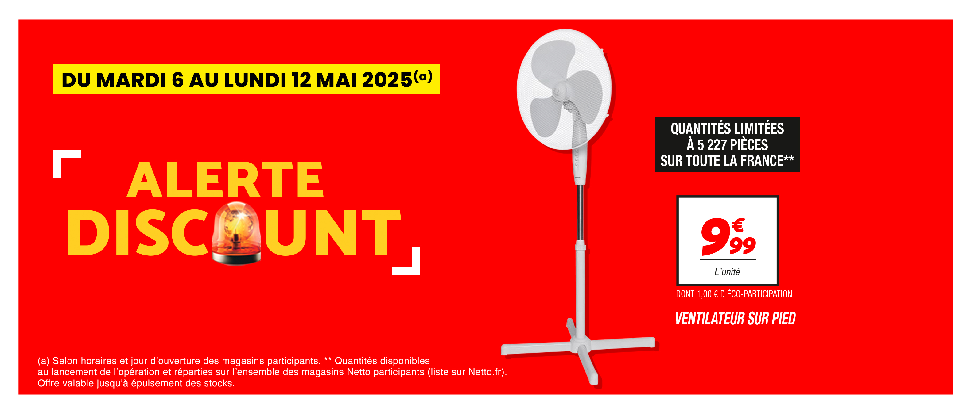 alerte discount ventilateur chez Netto