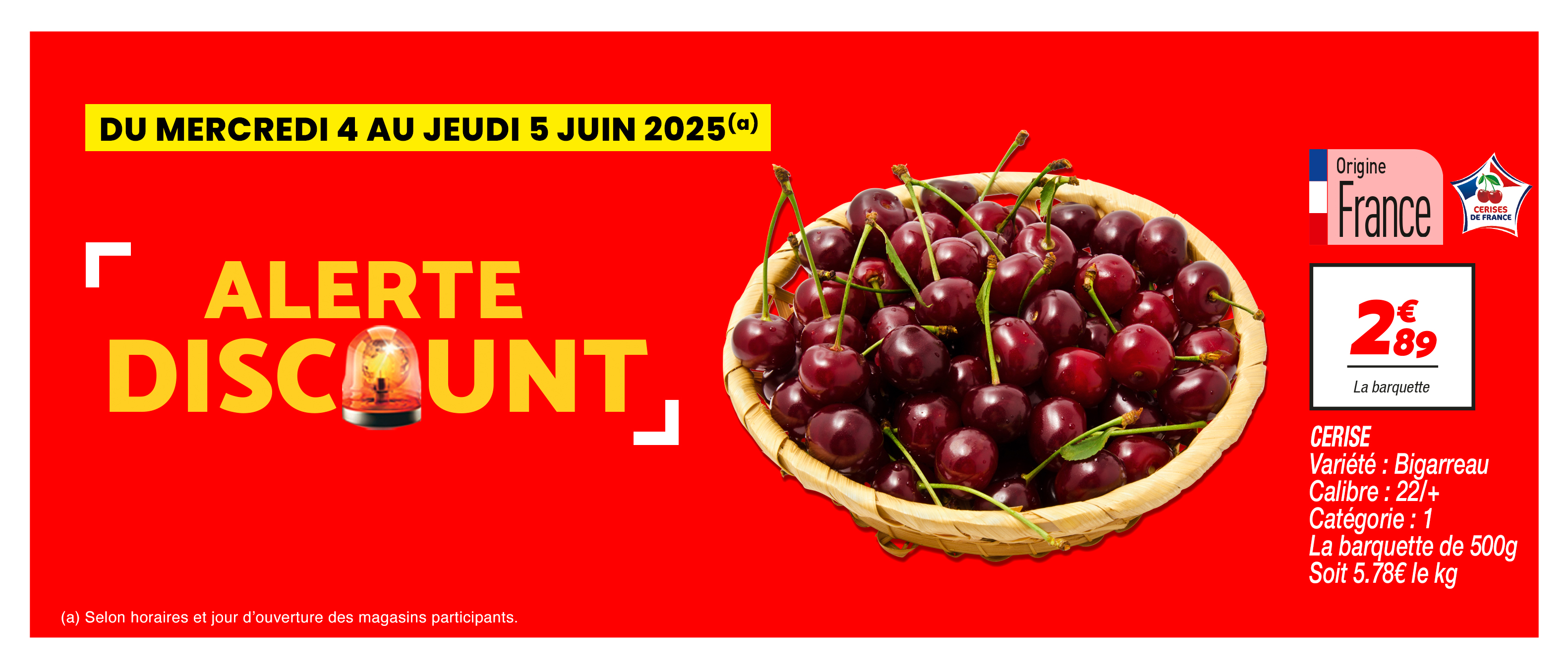 alerte discount cerise chez Netto