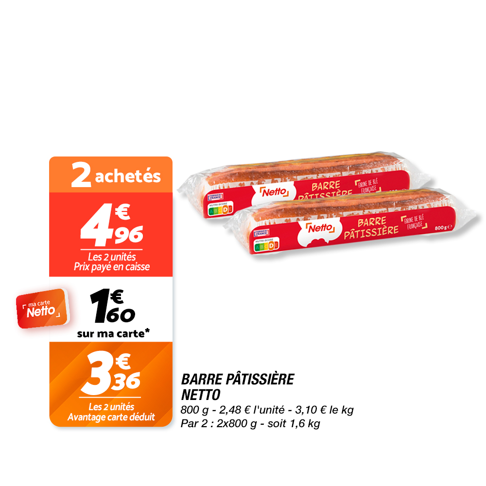 barre pâtissière Netto