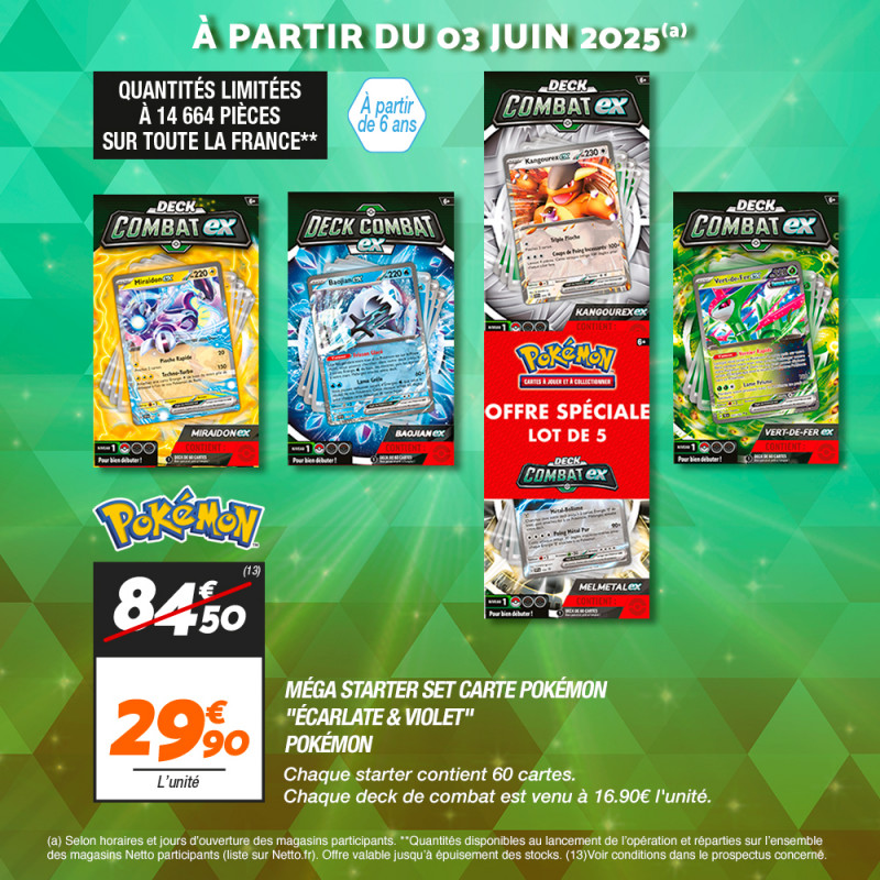 cartes pokemon chez Netto