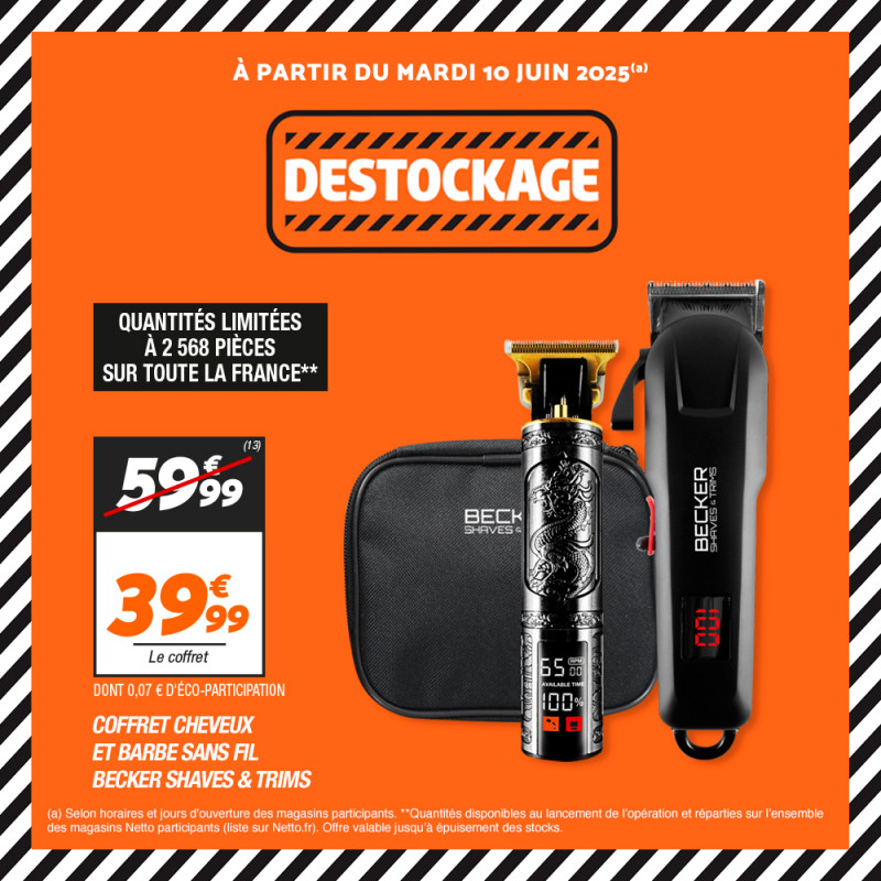 destockage coffret barbe homme chez Netto