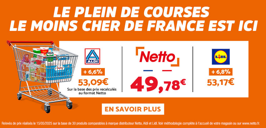 opération plein de course chez Netto