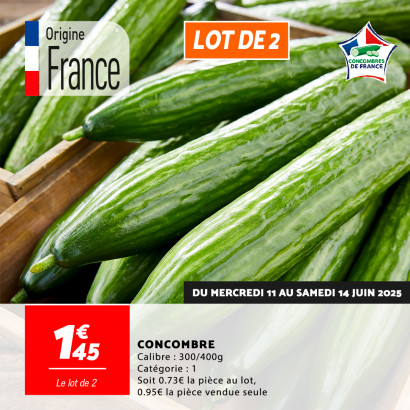 concombre frais chez Netto