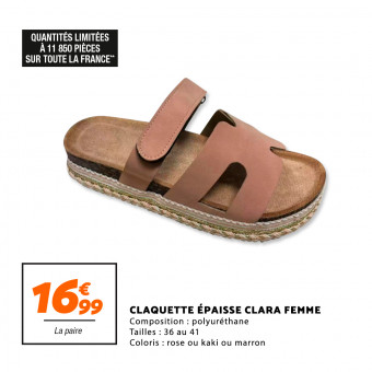 Claquette épaisse clara femme chez Netto