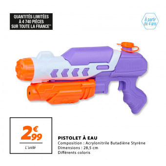 Pistolet à eau chez Netto