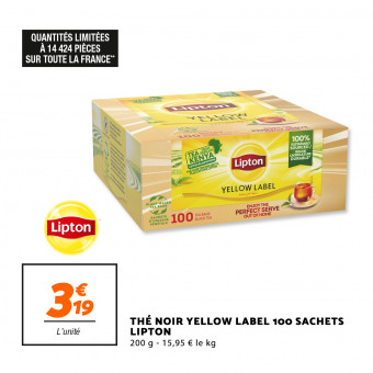 thé noir yellow chez Netto